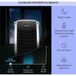 Klarstein Maxfresh Fan Air Cooler Humidifier 4-in-1 Function Oscillation 6L Water Tank 55W Timer Function 8 Klarstein Maxfresh Fan Air Cooler Humidifier 4-in-1 Function Oscillation 6L Water Tank 55W Timer Function -Outlet Klarstein Devices Store 14842368 4