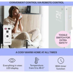 Klarstein Bornholm Convection Heater 2000W LED Display 2 Heating Levels White -Outlet Klarstein Devices Store 14842558 3
