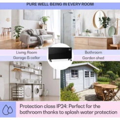 Klarstein Bornholm Convection Heater 2000W LED Display 2 Heating Levels Black -Outlet Klarstein Devices Store 14842559 5