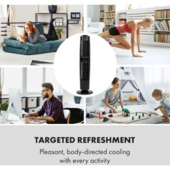 Klarstein Twister Tower Fan 45W Oscillation 343 M³ / H Max. 3 Modes Black -Outlet Klarstein Devices Store 19161970 4