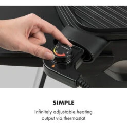 Klarstein Gatsby Electric Grill 2000W Non-Stick Grill Surface Beige / Black -Outlet Klarstein Devices Store 19162013 5