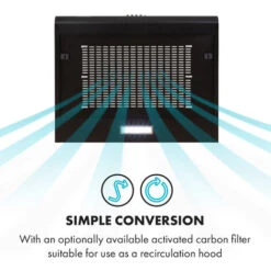 Klarstein Capannina Undercounter Hood 60cm 166m³ / H LED Stainless Steel Black -Outlet Klarstein Devices Store 19162066 3