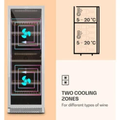 Klarstein Reserva 166 Duo Wine Refrigerator 166 Bottles 379 Litres 2 Zones Touch -Outlet Klarstein Devices Store 22969148 3