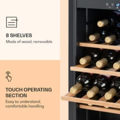 Klarstein Vinamour 54 Duo Wine Refrigerator 2 Zones 148 Litres 54 Bottles Touch Display -Outlet Klarstein Devices Store 22969197 5