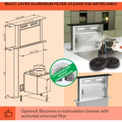 Klarstein Royal Flush Downdraft Cooker Extractor Hood 430 M³ / H 60 Cm -Outlet Klarstein Devices Store 22969344 5