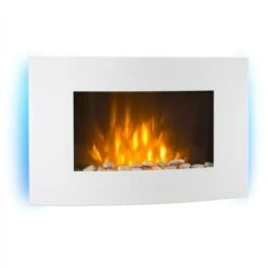 Klarstein Lausanne Electric Fireplace 1000 Or 2000 Watts 7 Different Background Colours Of Glass