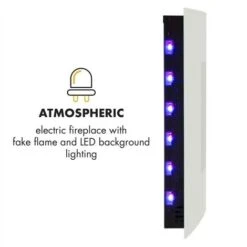 Klarstein Lausanne Electric Fireplace 1000 Or 2000 Watts 7 Different Background Colours Of Glass -Outlet Klarstein Devices Store 22969350 4