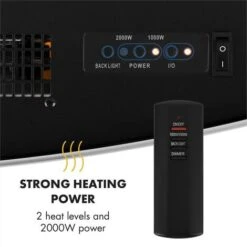 Klarstein Lausanne Electric Fireplace 1000 Or 2000 Watts 7 Different Background Colours Of Glass -Outlet Klarstein Devices Store 22969350 5