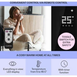 Klarstein Bornholm Curved Convection Heater Thermostat Timer 2000W -Outlet Klarstein Devices Store 22969391 3