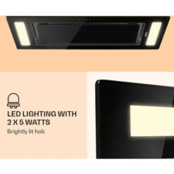 Klarstein Remy Ceiling Hood 90 Cm 619 M³/h 230W 3 Levels Remote Control -Outlet Klarstein Devices Store 22969401 3