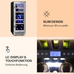 Klarstein Vinovilla 17 Built-In Duo Two-Zone Wine Fridge 53l 17 Bottles 3-Colour Glass Door -Outlet Klarstein Devices Store 22969412 5