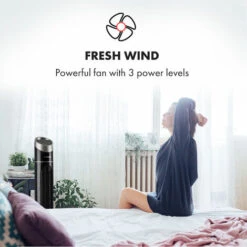 Klarstein Sky High Tower Fan 40W 276m³ / H 75 ° Oscillation 3 Modes Black -Outlet Klarstein Devices Store 22969511 4