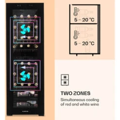 Klarstein Shiraz 39 Duo Wine Fridge 2 Zones 105l 39 Bottles -Outlet Klarstein Devices Store 22969633 4