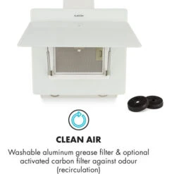 Klarstein Klarstein Aurica 60 Cooker Hood 60cm 600 M³/h LED Touch Glass White -Outlet Klarstein Devices Store 22969682 5