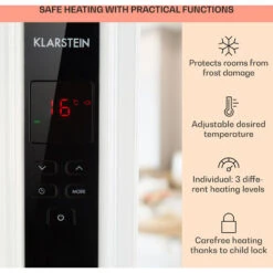 Klarstein Thermaxx 2500 Oil Radiator 2500W 5-35 ° C 24h Timer White / Black -Outlet Klarstein Devices Store 22969685 4