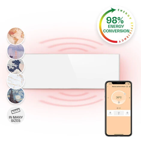 Klarstein Wonderwall Smart Infrared Heating 100x30cm App Control 300W Weekly Timer IP24 1 Klarstein Wonderwall Smart Infrared Heating 100x30cm App Control 300W Weekly Timer IP24