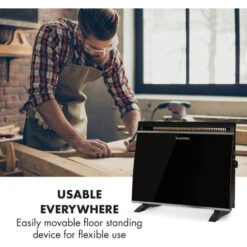 Klarstein Gotland Glass Convector 600, 900 And 1500W Black -Outlet Klarstein Devices Store 22969741 5