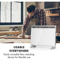 Klarstein Gotland Convector Heater 600/900 / 1500W Glass Front Stand Unit White -Outlet Klarstein Devices Store 22969742 5