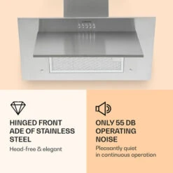 Klarstein Athena Cooker Bonnet 60cm Exhaust Air: 350 M³/h LED Stainless Steel -Outlet Klarstein Devices Store 22969760 5