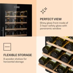 Klarstein Barossa 77 Duo Wine Fridge 2 Zones 191 L 77 Bottles Touch LED Black -Outlet Klarstein Devices Store 22969790 4