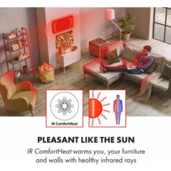 Klarstein HeatPal Marble Blackline Infrared Heater 1300W Marble Aluminium -Outlet Klarstein Devices Store 22969812 3