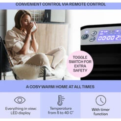 Klarstein Hot Spot Slimcurve Heater 80x40cm 40m² 2000W 5-40 ° C LED IP24 Black -Outlet Klarstein Devices Store 22969832 3