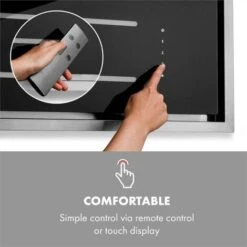 Klarstein High Line Ceiling Hood 77cm 410 M3 / H 75W 3 Steps Remote Control Black 7 Klarstein High Line Ceiling Hood 77cm 410 M3 / H 75W 3 Steps Remote Control Black -Outlet Klarstein Devices Store 22969845 3
