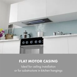 Klarstein High Line Ceiling Hood 90cm 410 M3 / H 75W 3 Steps Remote Control Black -Outlet Klarstein Devices Store 22969846 5