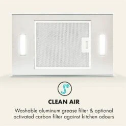 Klarstein Kronleuchter L Island Exhaust Hood 60cm Exhaust Air: 590m³ / H LED Touch White -Outlet Klarstein Devices Store 22969886 4