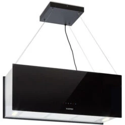 Klarstein Kronleuchter XL Island Exhaust Hood 90cm Exhaust Air: 590m³ / H LED Touch Black