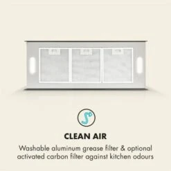 Klarstein Kronleuchter XL Island Exhaust Hood 90cm Exhaust Air: 590m³ / H LED Touch Black -Outlet Klarstein Devices Store 22969887 4