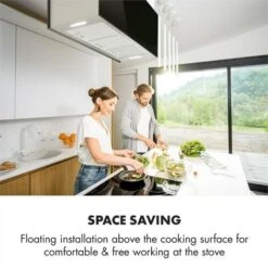Klarstein Kronleuchter XL Island Exhaust Hood 90cm Exhaust Air: 590m³ / H LED Touch Black -Outlet Klarstein Devices Store 22969887 5
