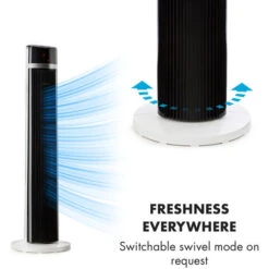 Klarstein IceTower Stand Fan 36 Watts Timer 3 Modes Remote Control White -Outlet Klarstein Devices Store 22970186 4
