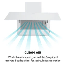 Klarstein Laurel 60 Cooker Extractor Hood 60cm Exhaust Air: 350 M³ / H LED Touch White -Outlet Klarstein Devices Store 22970454 4