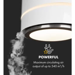 Klarstein Tron Ambience Island Cooker Extractor Hood Ø38cm Recirculation 540m³ / H LED White -Outlet Klarstein Devices Store 22970602 3