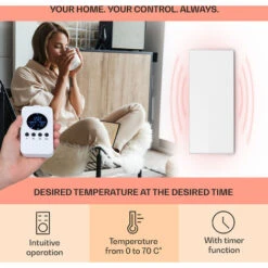 Klarstein Wonderwall Air 72 Infrared Heater 120x60cm 720W Wall Installation Remote Control -Outlet Klarstein Devices Store 22970613 3