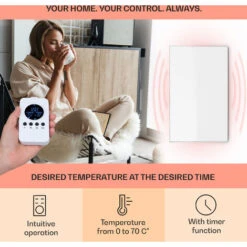 Klarstein Wonderwall Air 96 Infrared Heater 120x81cm 960W Wall Installation Remote Control -Outlet Klarstein Devices Store 22970616 3