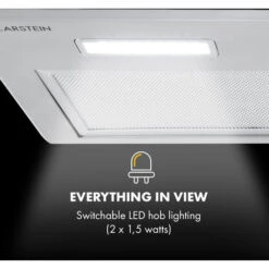 Klarstein Simplica Extractor Hood Recessed 70cm Exhaust Air: 400 M³ / H LED Stainless Steel -Outlet Klarstein Devices Store 22970641 5