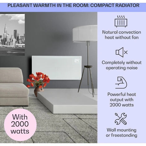 Klarstein Bornholm Smart Convection Heater 200 W WiFi LED Display Timer IP24 2 Klarstein Bornholm Smart Convection Heater 200 W WiFi LED Display Timer IP24 - Image 2
