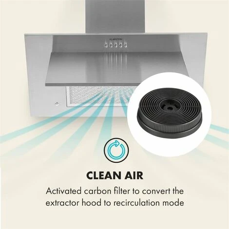 Klarstein Activated Carbon Filters For Cooker Extractor Hoods 2 Filters Recirculation Mode Ø17.5 Cm 2 Klarstein Activated Carbon Filters For Cooker Extractor Hoods 2 Filters Recirculation Mode Ø17.5 Cm - Image 2