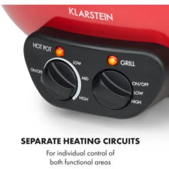 Klarstein Szechuan Hot Pot And Grill Plate 5l Vol. 1350 W, 600 W Red -Outlet Klarstein Devices Store 23357186 3