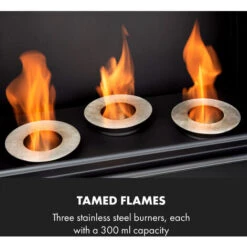 Klarstein Phantasma Cottage Pillar Ethanol Fireplace Smokeless Stainless Steel Burner 3 X 300ml 2h Stainless Steel White/black -Outlet Klarstein Devices Store 23507096 3