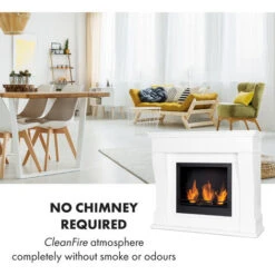 Klarstein Phantasma Cottage Pillar Ethanol Fireplace Smokeless Stainless Steel Burner 3 X 300ml 2h Stainless Steel White/black -Outlet Klarstein Devices Store 23507096 4