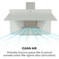 Klarstein Aurica 90 Cooker Hood 90 Cm 600 M³/h LED Touch Glass White -Outlet Klarstein Devices Store 23632458 5