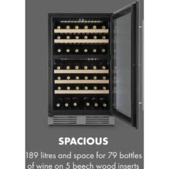 Klarstein Vinovilla 79 Built-In Duo Two-Zone Wine Fridge 190l 79 Bottles 3-Ply Glass Door -Outlet Klarstein Devices Store 33503003 4