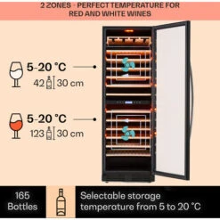 Klarstein Vinovilla Grande 162 Built-in Duo Onyx Edition Wine Fridge 425 Litres 162 Bottles -Outlet Klarstein Devices Store 33503020 3