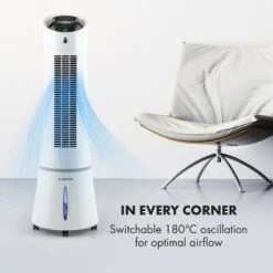 Klarstein Skyscraper Ice 4-in-1 Air Cooler Fan 210 M³/h 30 W Oscillation Mobile Remote Control 9 Klarstein Skyscraper Ice 4-in-1 Air Cooler Fan 210 M³/h 30 W Oscillation Mobile Remote Control -Outlet Klarstein Devices Store 33503138 5