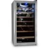 Klarstein Vinamour 26 Uno Wine Refrigerator 26 Bottles 88 Litres Stainless Steel LED