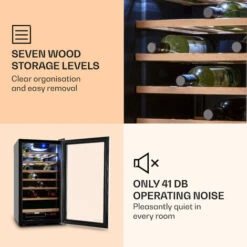 Klarstein Vinamour 26 Uno Wine Refrigerator 26 Bottles 88 Litres Stainless Steel LED -Outlet Klarstein Devices Store 33503294 5