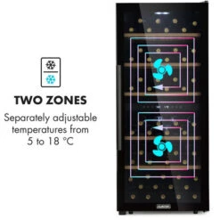 Klarstein Barossa 102 Duo Wine Refrigerator 102 Bottles 226 Litres 2 Zones Touch Control -Outlet Klarstein Devices Store 33503304 5
